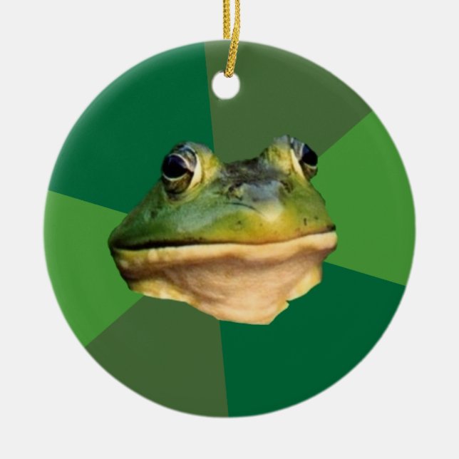 Foul Bachelor Frog Ceramic Ornament (Front)