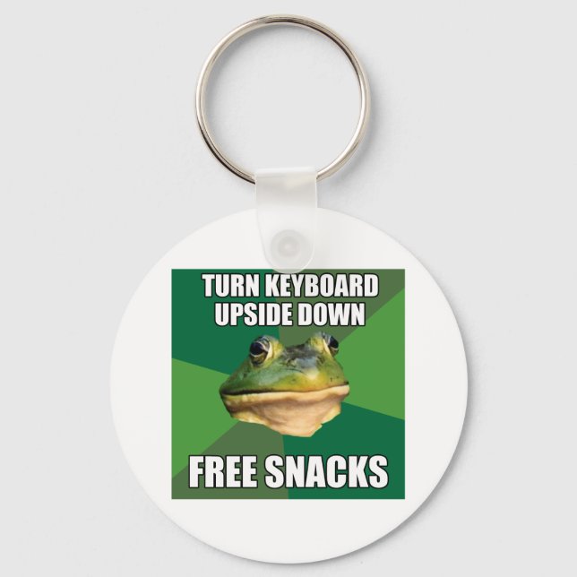 Foul Bachelor Frog Free Snscks Keychain (Front)