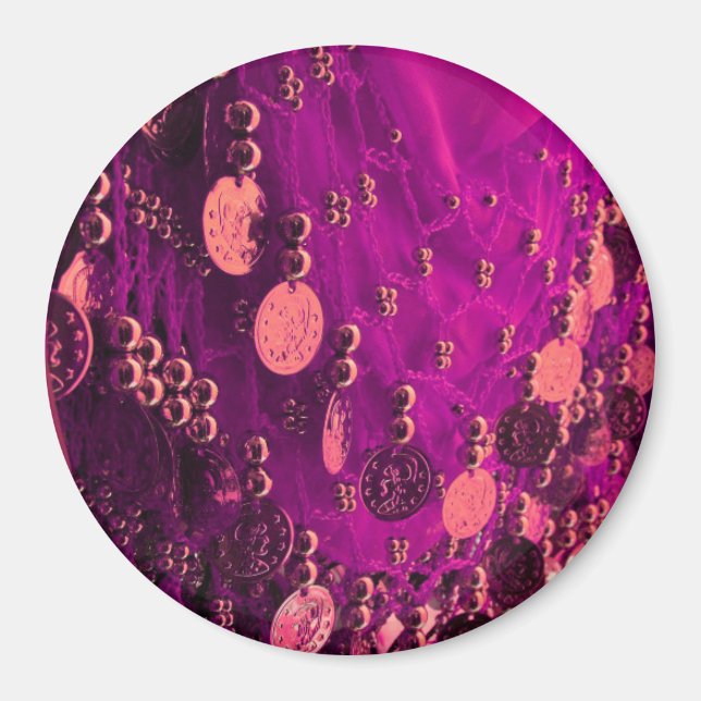 Foulard de danse du ventre avec aimant de monnaie (Devant)