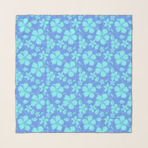 HULA HAWAÏEN (HIBISCUS) EN PERVENCHE/TEAL