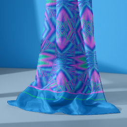 Foulard Pink and Blue Tribal Pattern