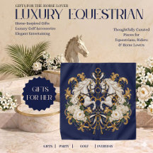 Foulard pour cheval équestre de luxe | Navy Or & I