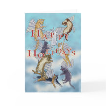 Foule des chats d'ange Bonne Noël Carte