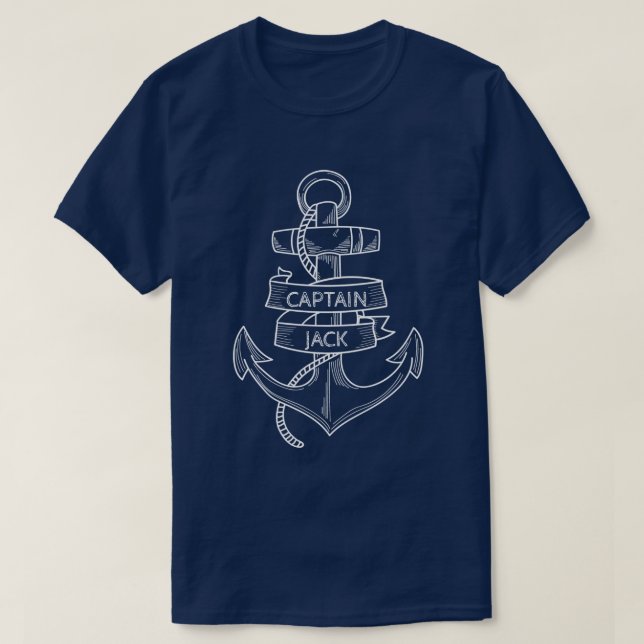 Fouled Anchor Custom Captain Men's Navy T T-Shirt (Design Front)