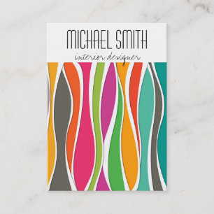 Foules colorées Carte de visite de Designer d'inté