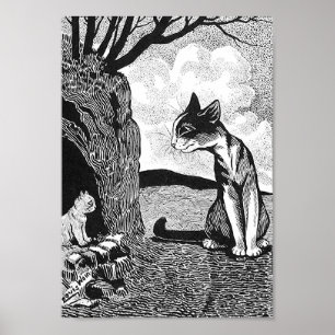 Found a Kitten, Louis Wain Poster