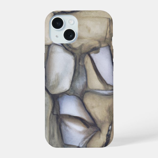 Found Art - Cool Rock Pattern iPhone 15 Case (Back)