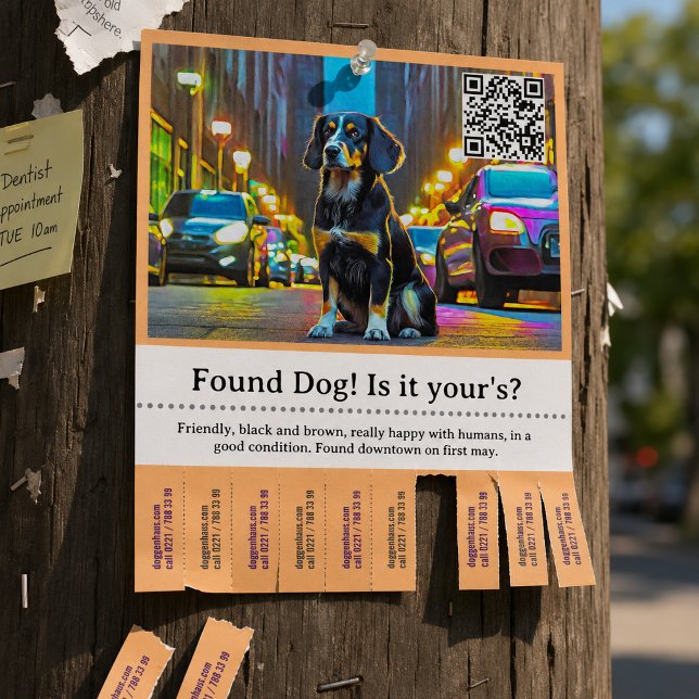 Found Dog Template Tear Off  Flyer (Creator Uploaded)