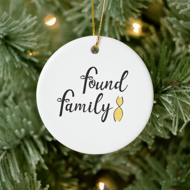 Found Family DNA Ceramic Ornament (Tree)