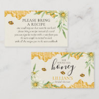 Found Her Honey Bee Bridal Shower Recipe Request