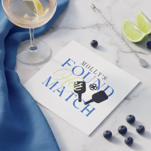 Found Her Match Pickleball Sporty Bachelorette Napkin