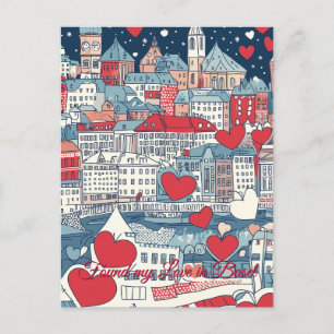 Found my Love in Basel Switzerland Valentine's Day Postcard