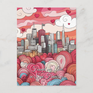 Found my Love in San Francisco Valentine's Day Postcard