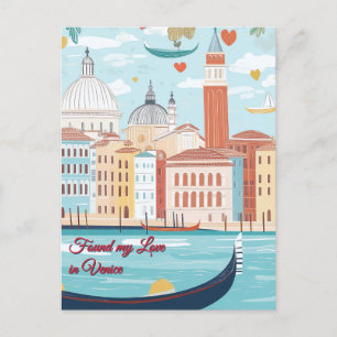 Found my Love in Venice Valentine's Day Postcard