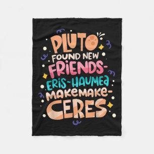 Found New Friends Funny Science Quotes Planets  Fleece Blanket