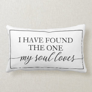Found The One My Soul Loves Modern Quote Trendy Lumbar Pillow