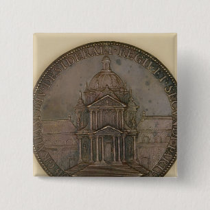 Foundation medal of Val-de-Grace 2 Inch Square Button
