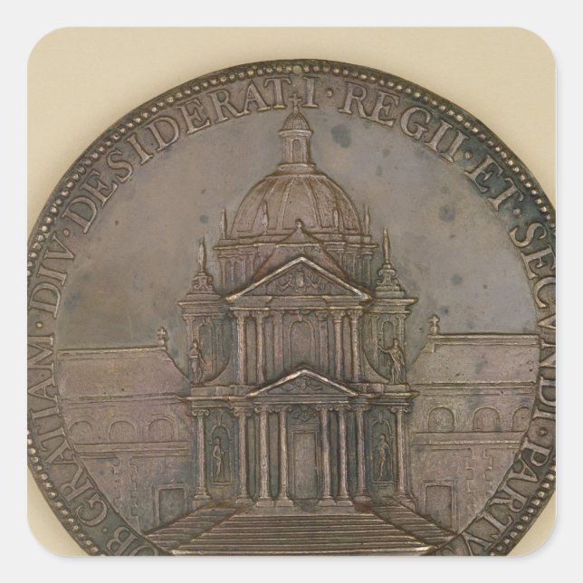 Foundation medal of Val-de-Grace Square Sticker (Front)