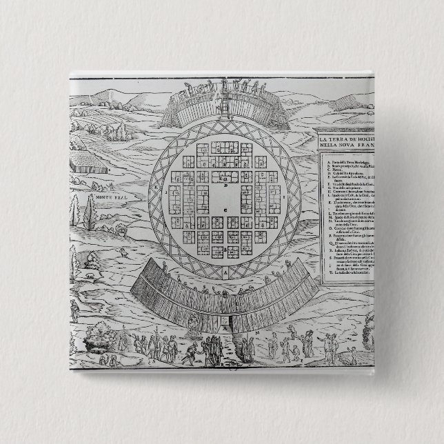 Foundation of Hochelaga 2 Inch Square Button (Front)