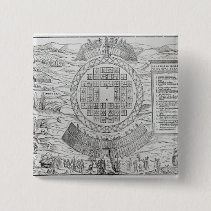 Foundation of Hochelaga 2 Inch Square Button