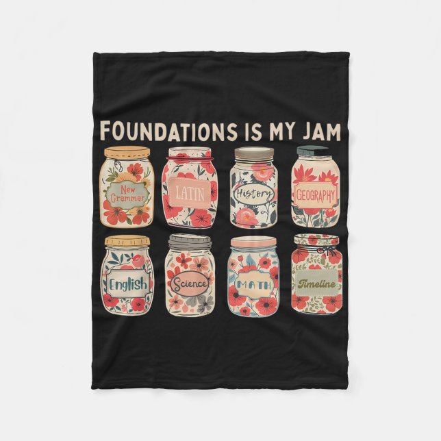 Foundations Clical Conversations Is My Jam Homesch Fleece Blanket (Front)