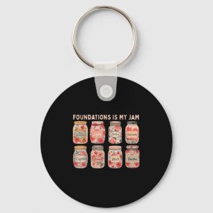 Foundations Is My Jam Funny Clical Conversation Me Keychain