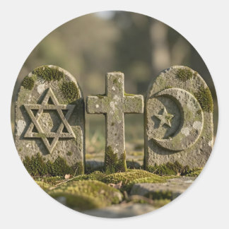 Foundations Of Faith – Sacred Architecture Art Classic Round Sticker