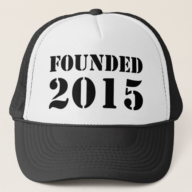 Founded 2015 trucker hat (Front)