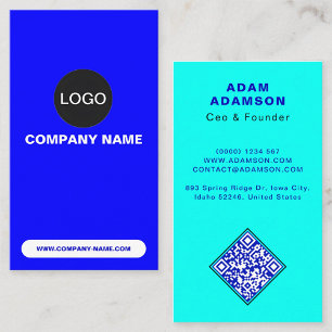 Founder Ceo President (Corporate) Company Logo QR Business Card
