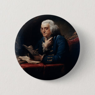 Founding Father "Thumb Portrait" Benjamin Franklin 2 Inch Round Button