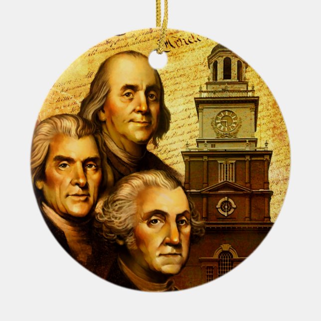 Founding Fathers Ceramic Ornament (Front)