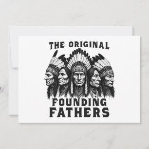 Founding Fathers Native American Indian Invitation