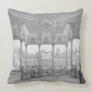 Fountain and Kiosk of the Garden of Choubrah, from Throw Pillow