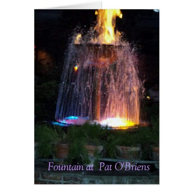 Fountain At Pat O'Briens New Orleans (Front)