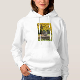 Fountain by a tree in fall, Germany Hoodie