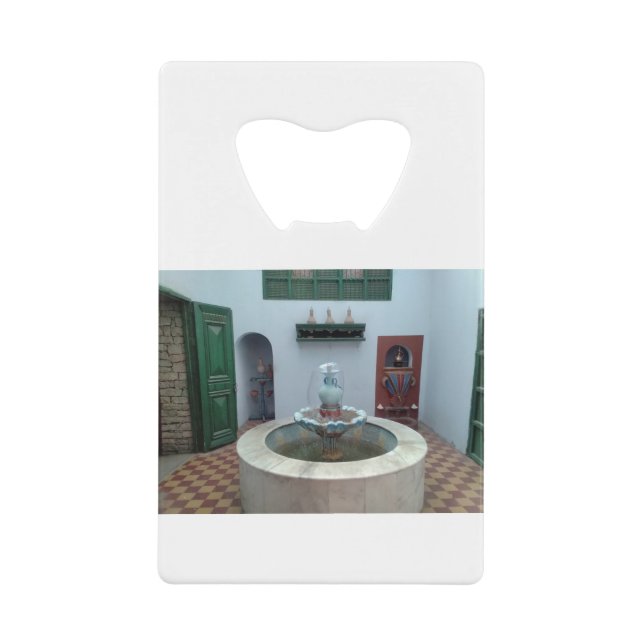 Fountain Credit Card Bottle Opener (Front)