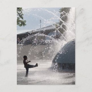 Fountain fun postcard