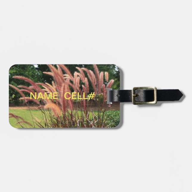 Fountain Grass Luggage Tag (Front Horizontal)