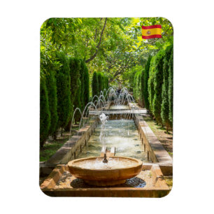 Fountain in Almudaina Gardens - Palma de Mallorca Magnet