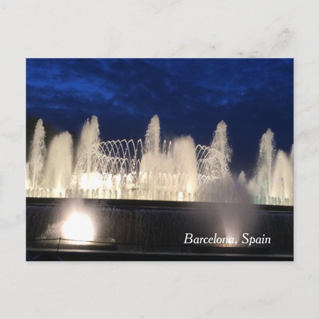 Fountain in Barcelona, Spain Postcard (Front)