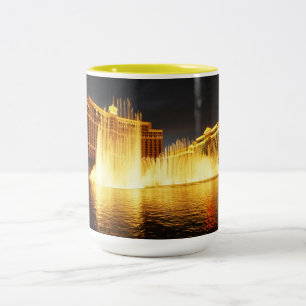 Fountain in Las Vegas Two-Tone Coffee Mug