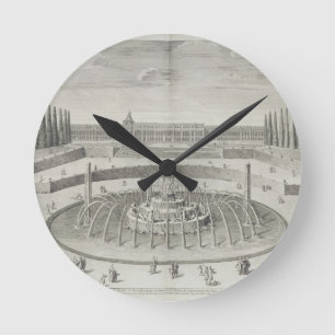 Fountain of Latone at Versailles, 1714, from 'Les Round Clock