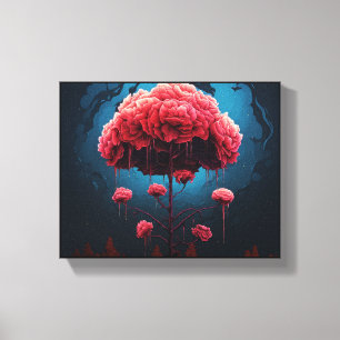 Fountain of Love Roses Canvas Print