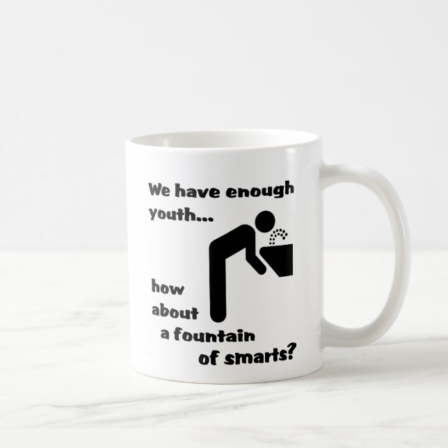 Fountain of Smarts Funny Mug Humour (Right)