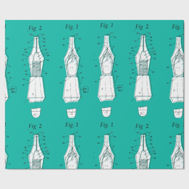 Fountain pen design wrapping paper (Seam)