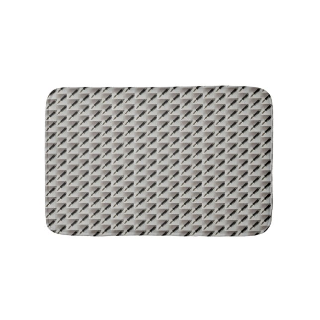 Fountain Pen Patterned Bath Mat (Front)