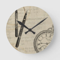 Fountain Pens and Watchface with Notes