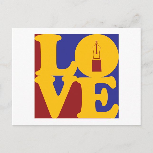 Fountain Pens Love Postcard (Front)
