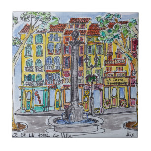 Fountain Place de L'Hotel de Ville Tile