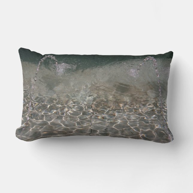 Fountain Spray Lumbar Pillow (Front)